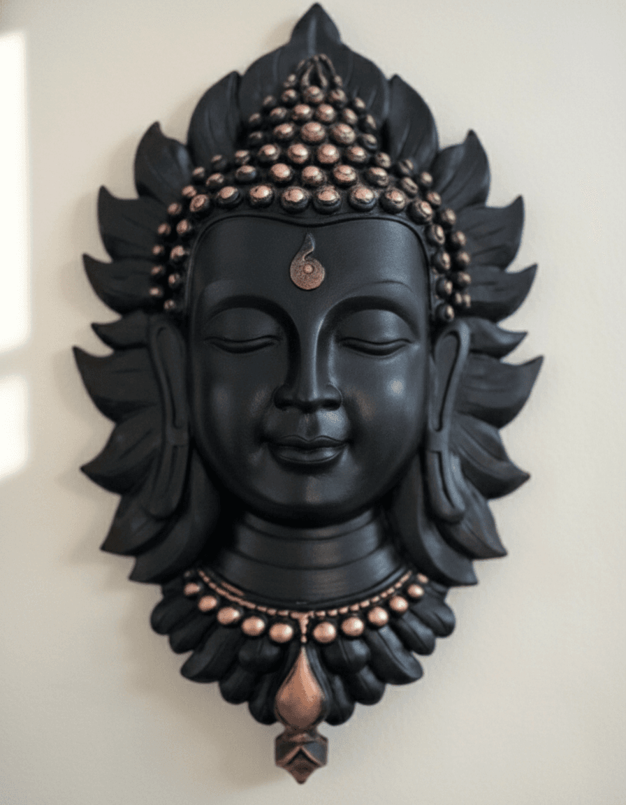 Buddha Face styled in a room setting 3
