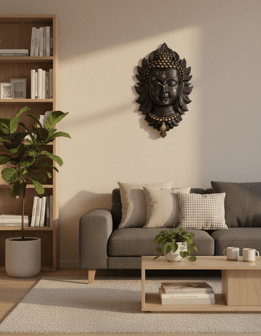 Buddha Face styled in a room setting 4