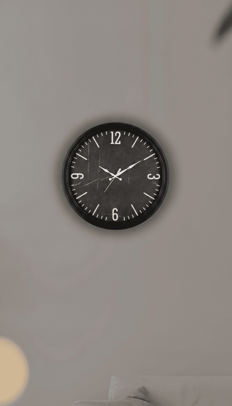 Wall Clock black dial dimensions