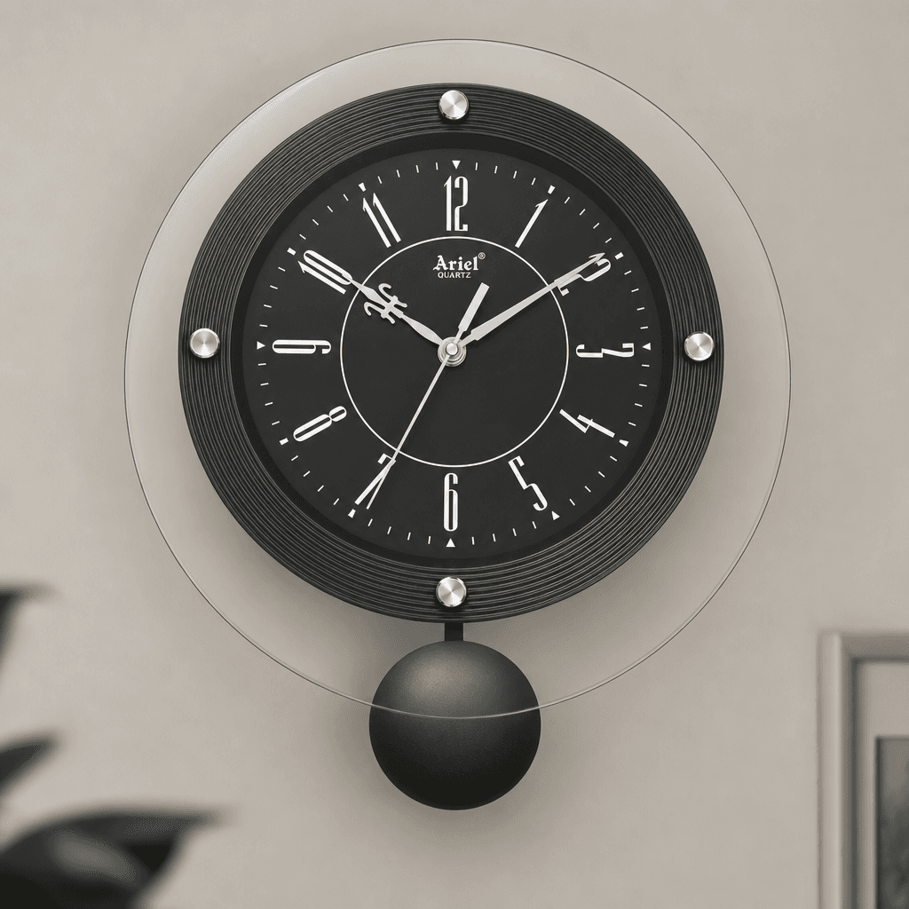 Small Wall Clock Black With Black Dial on wall color
