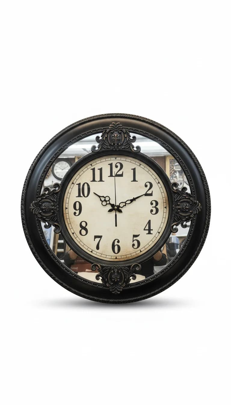 Elegant Mirrored Wall Clock