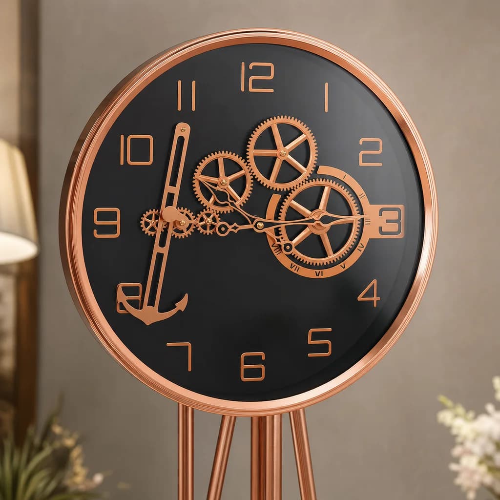 Large Industrial Wall Clock on wall color