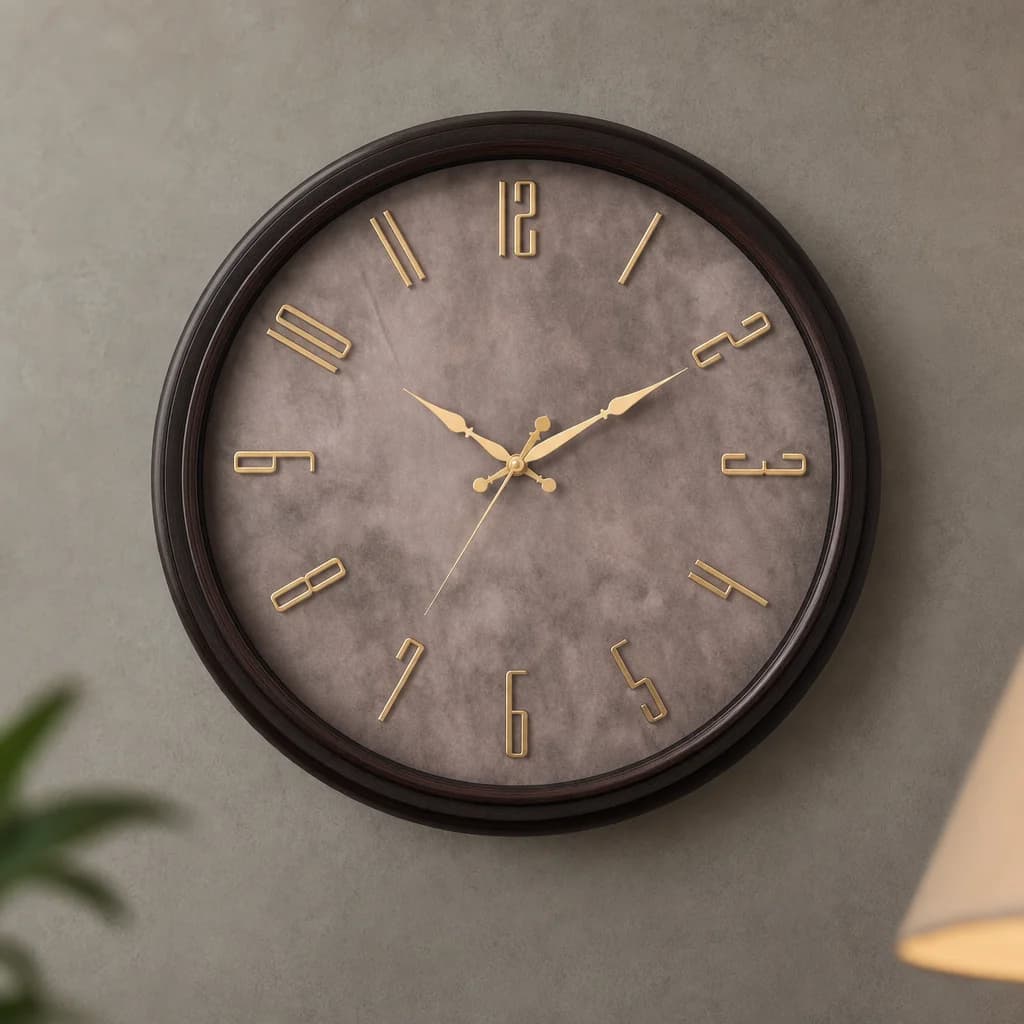 Wall Clock - white styled in a room setting 5