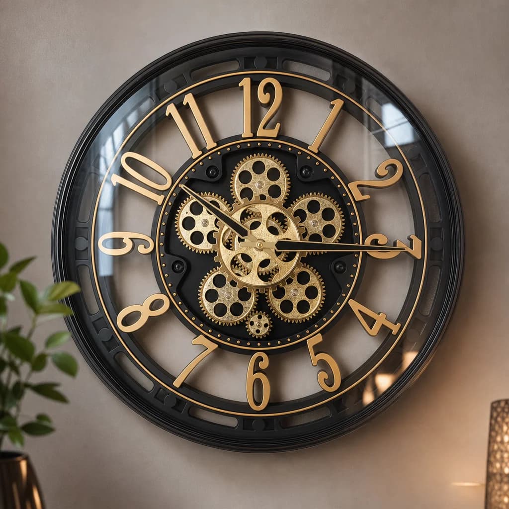 Industrial Gear Skeleton Wall Clock dimensions