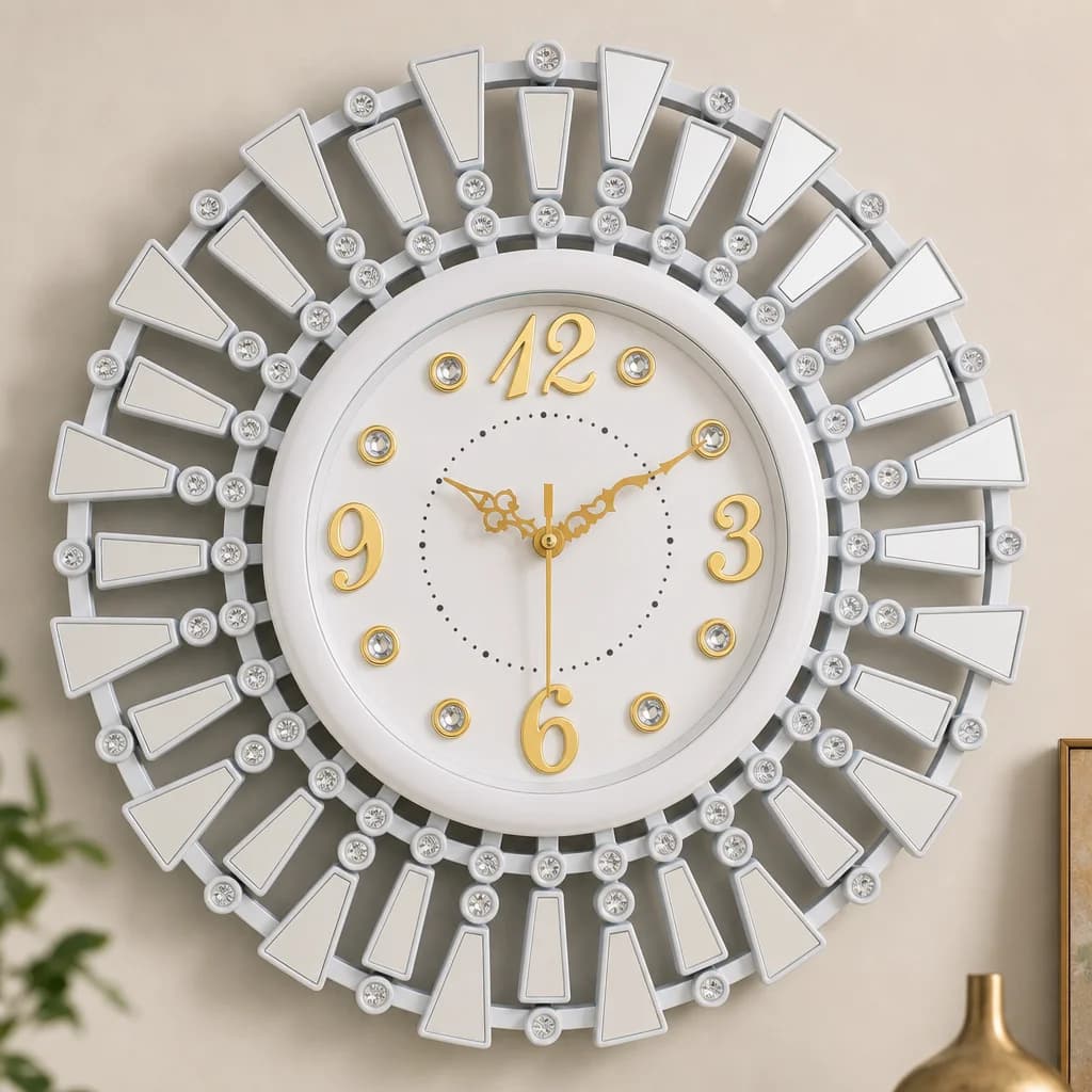 Glamorous Wall Clock styled in a room setting 4
