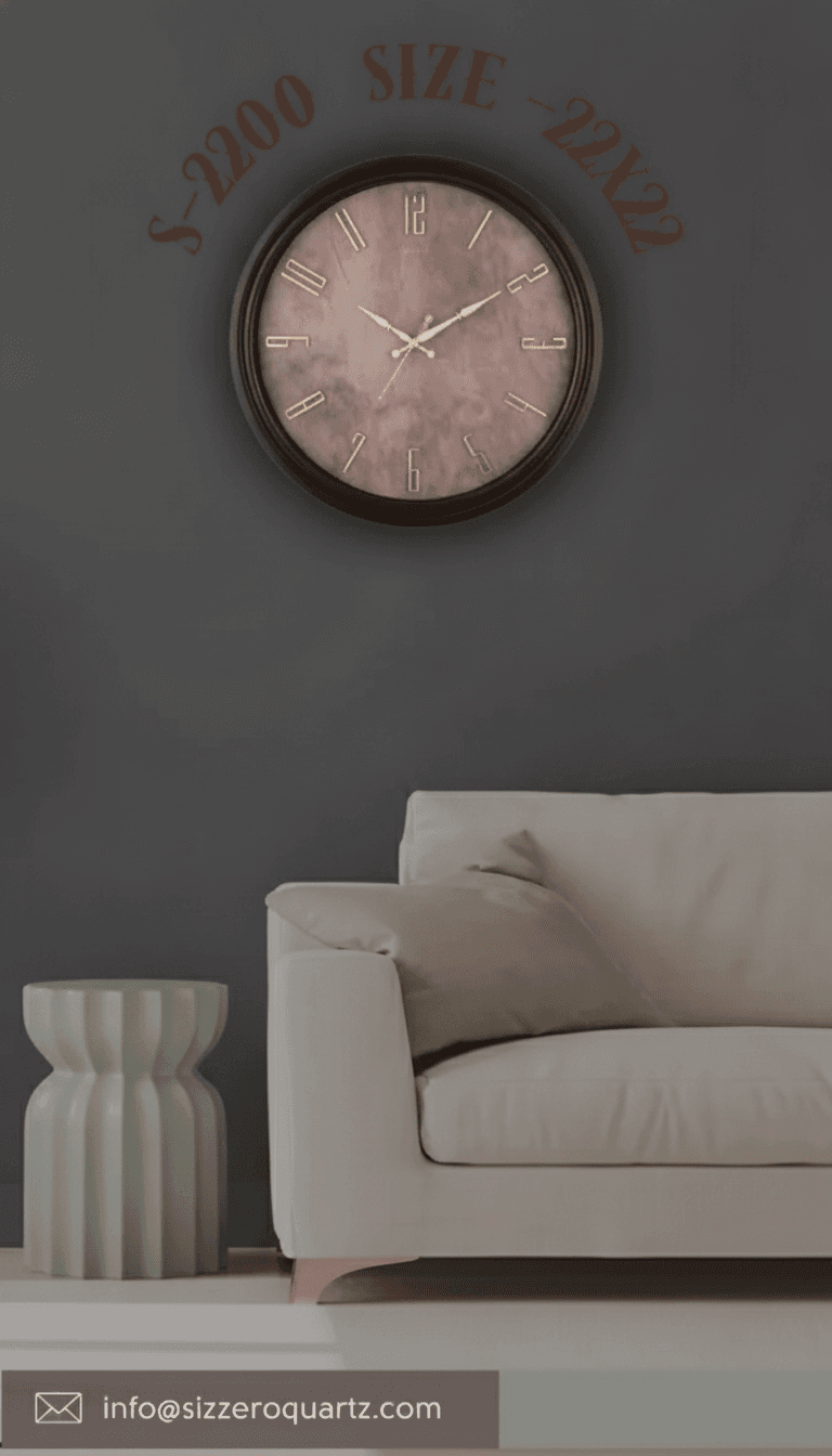 Wall Clock - white styled in a room setting 4