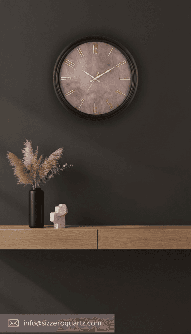 Wall Clock - white styled in a room setting 3