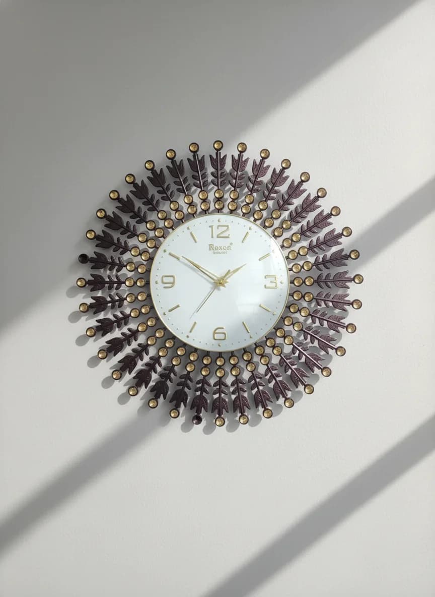Crystal Wall Clock styled in a room setting 3