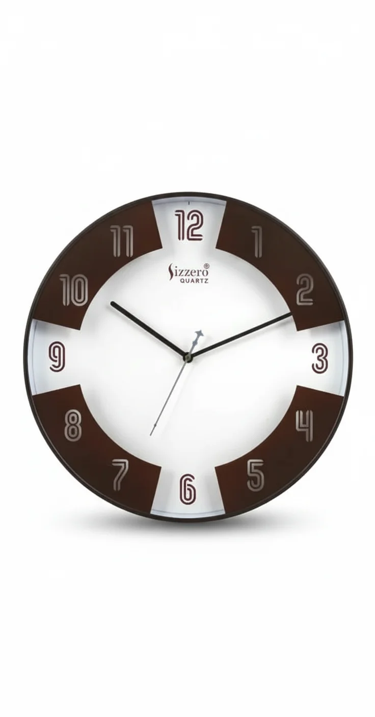 Modern Wall Clock Brown