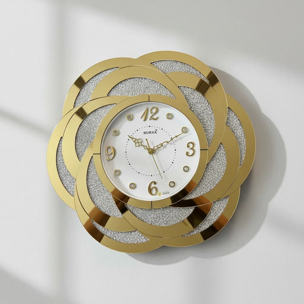 Glitter Wall Clock on wall color