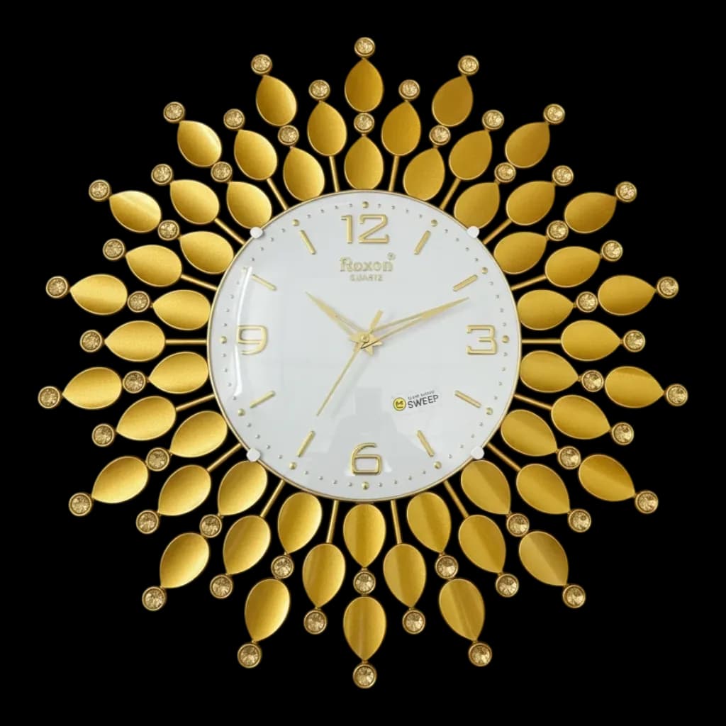 Gold Sunburst Wall Clock
