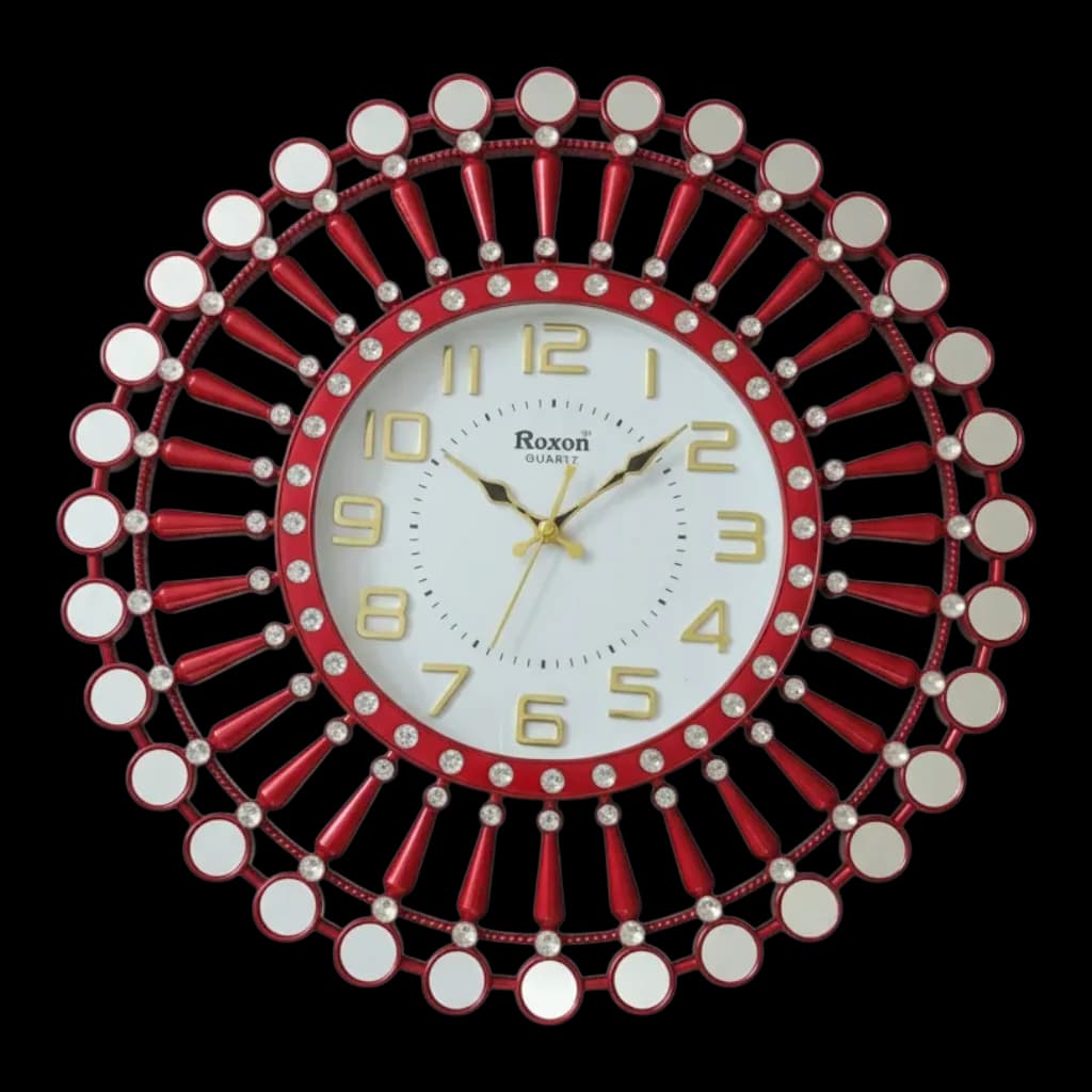 Gold Mirror Wall Clock on wall color