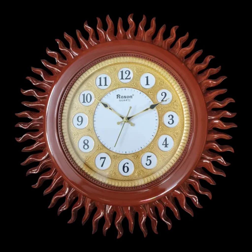 Sunburst Wall Clock Elegant Home Decor
