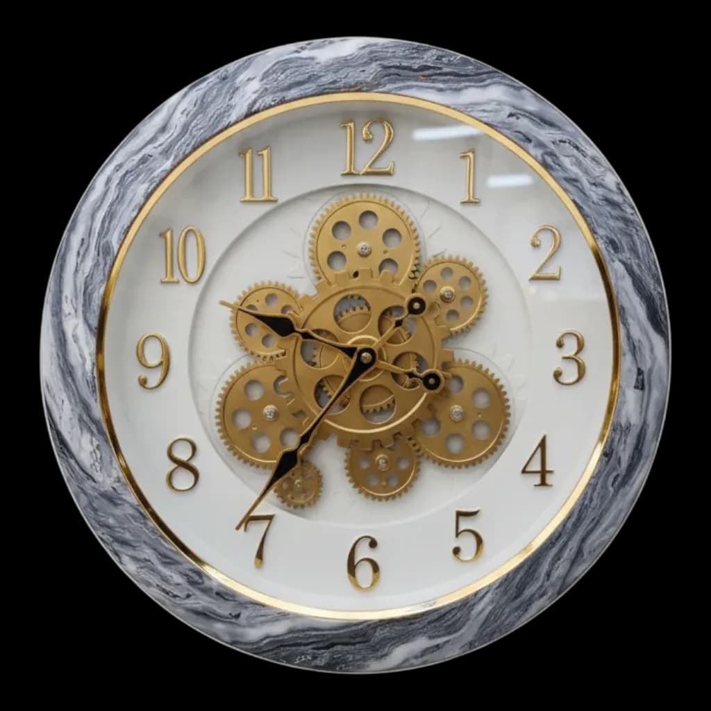 Marble Gear Wall Clock on wall color