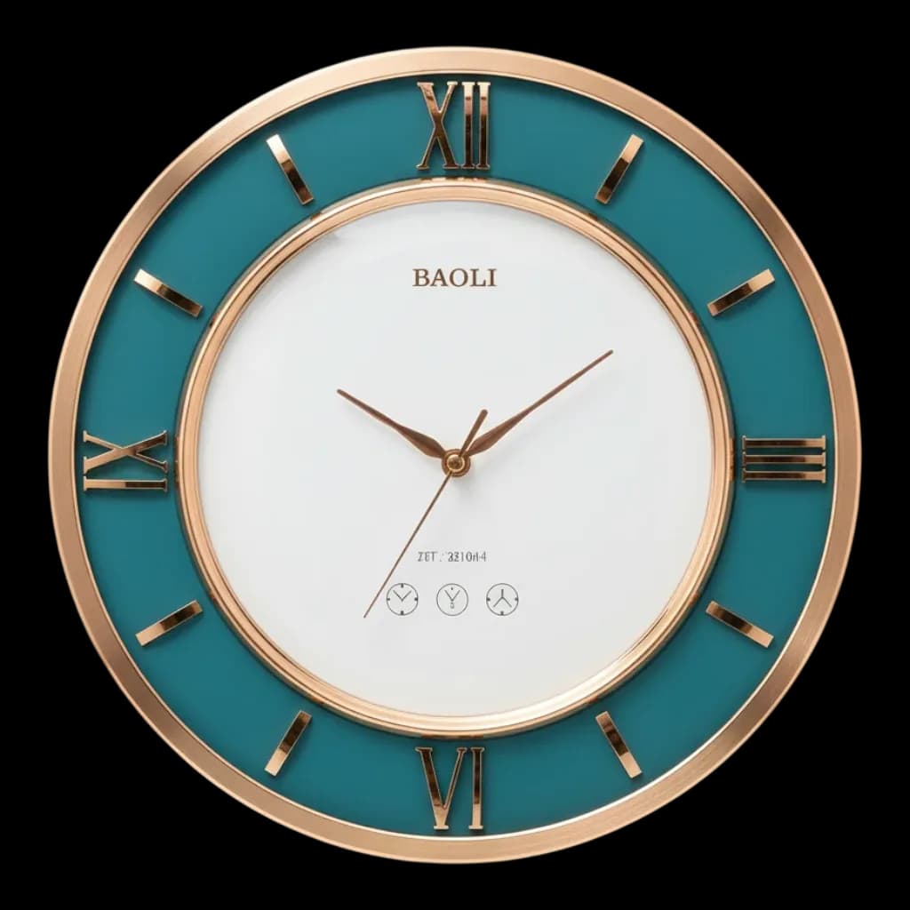 Wall Clock-rose gold on wall color