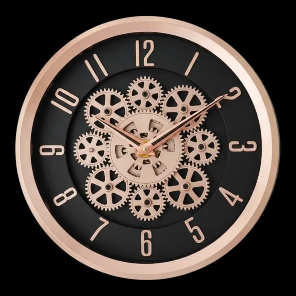 Industrial Chic Rose Gold Gear Wall Clock By Capital on wall color
