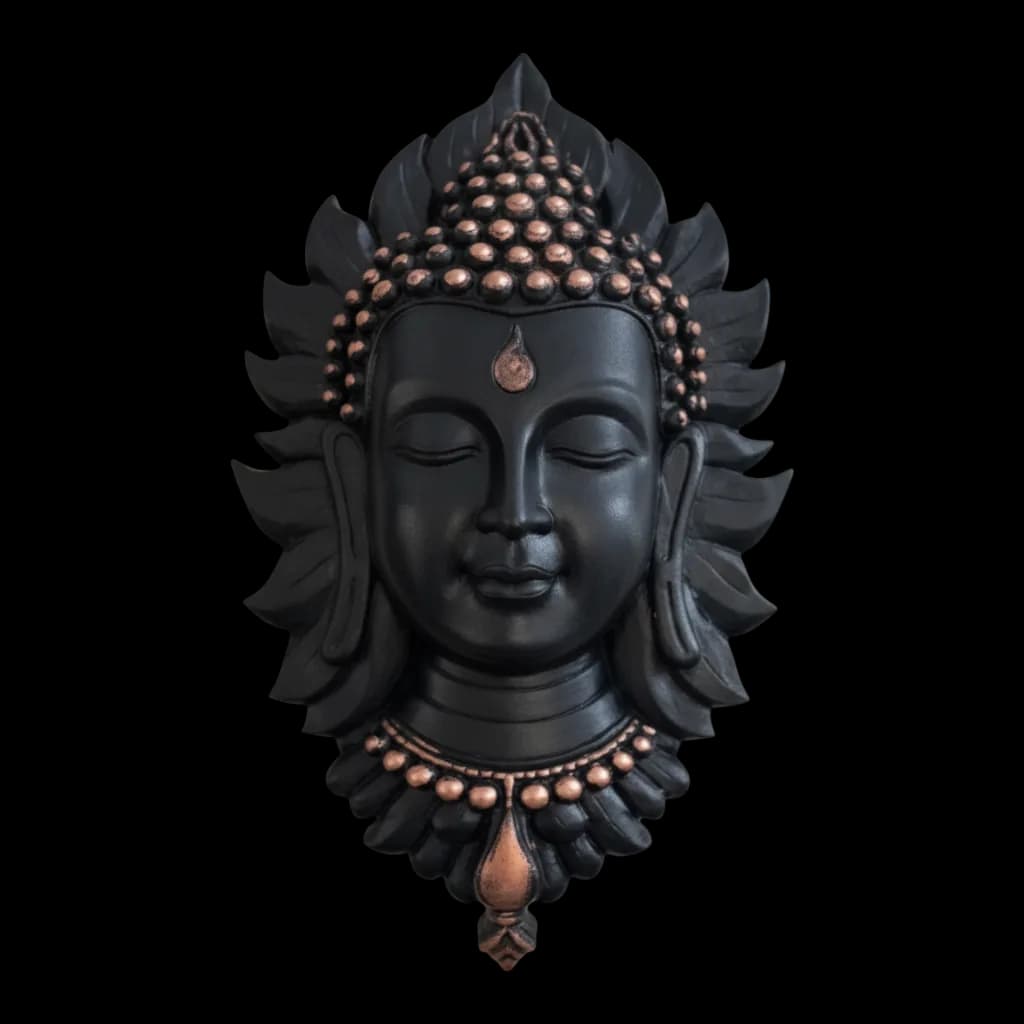 Buddha Face on wall color
