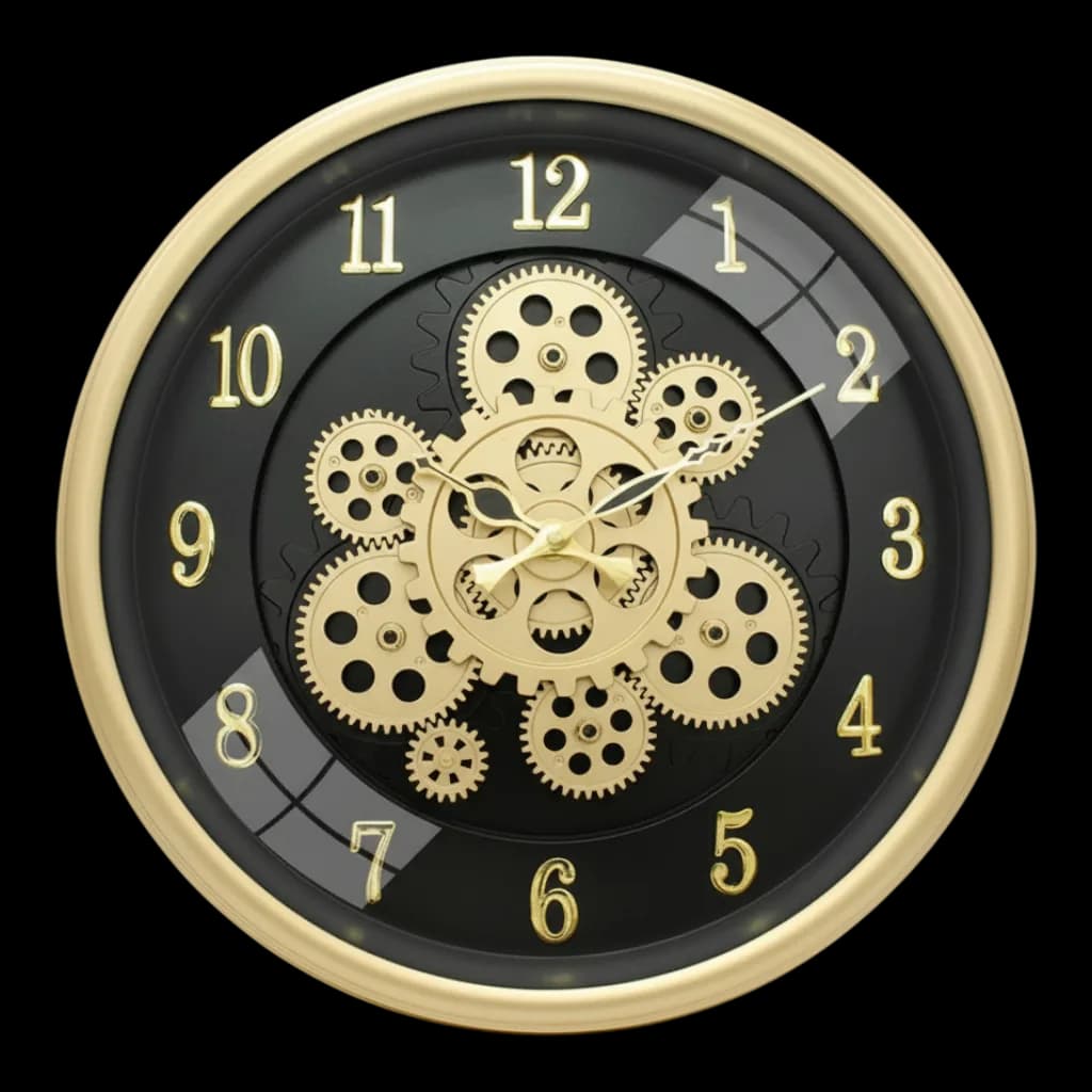 16 Inch Industrial Modern Decorative Gear Wall Clock on wall color