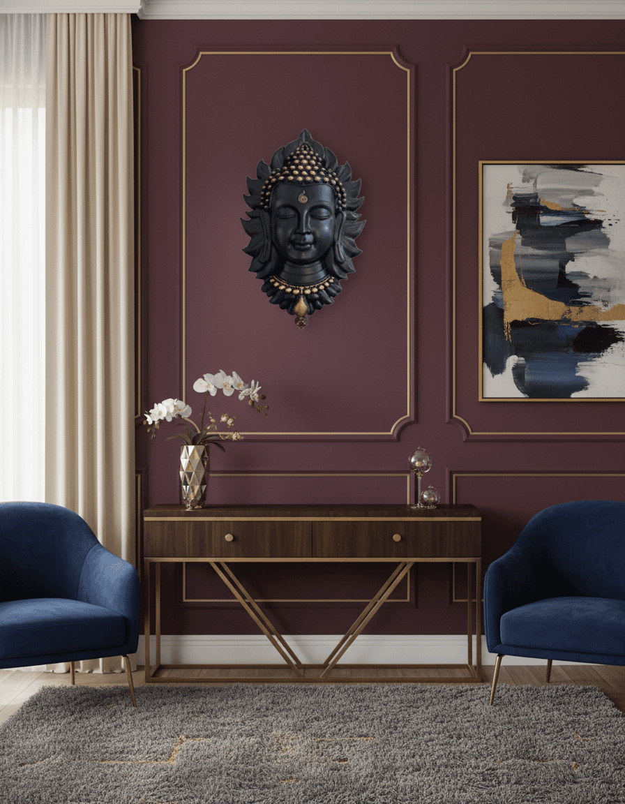 Buddha Face styled in a room setting 5